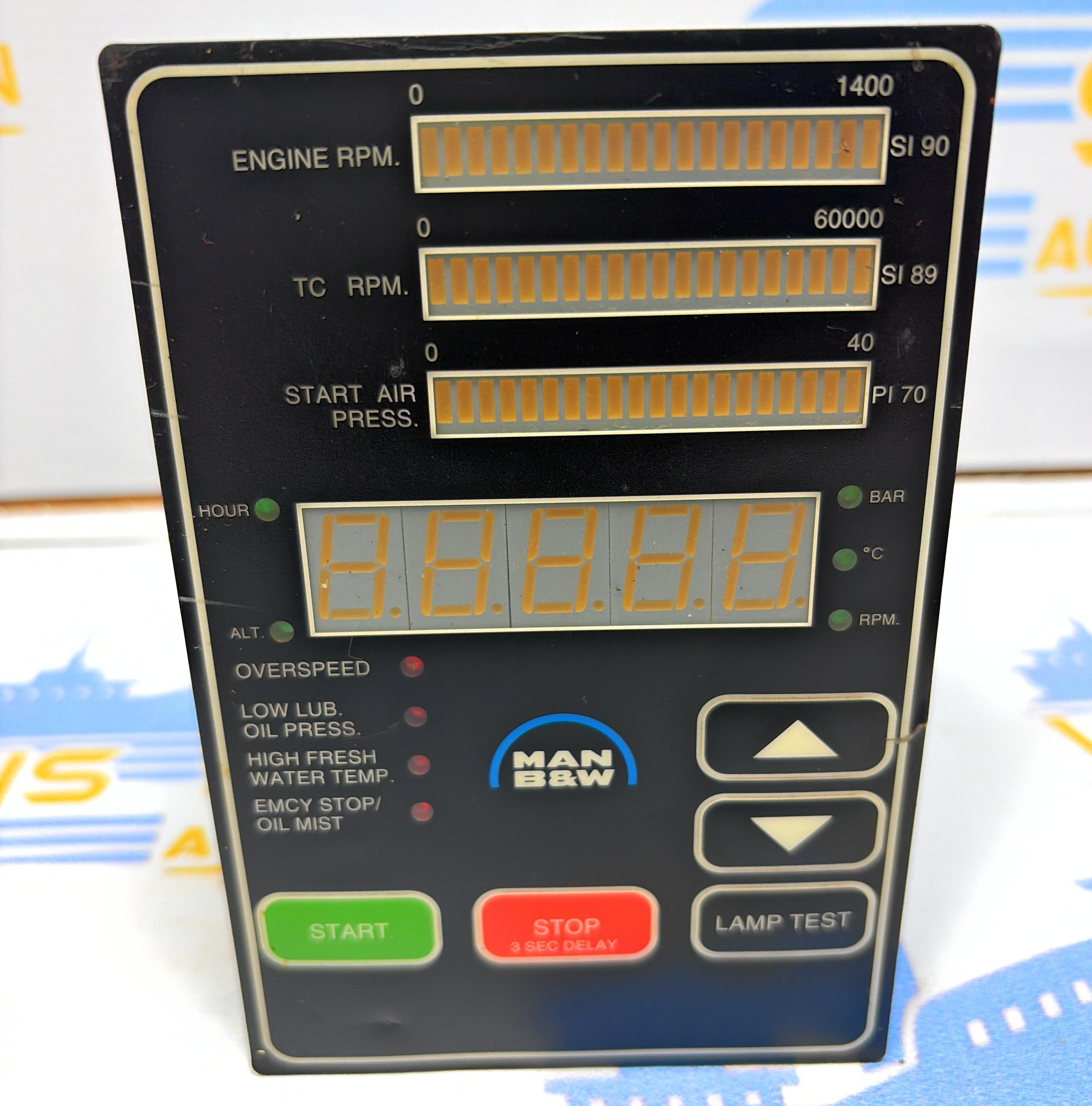 MAN B&W MODEL : 1685335-5 RPM INDICATOR MODULE SER NO : ST9938601B 02393