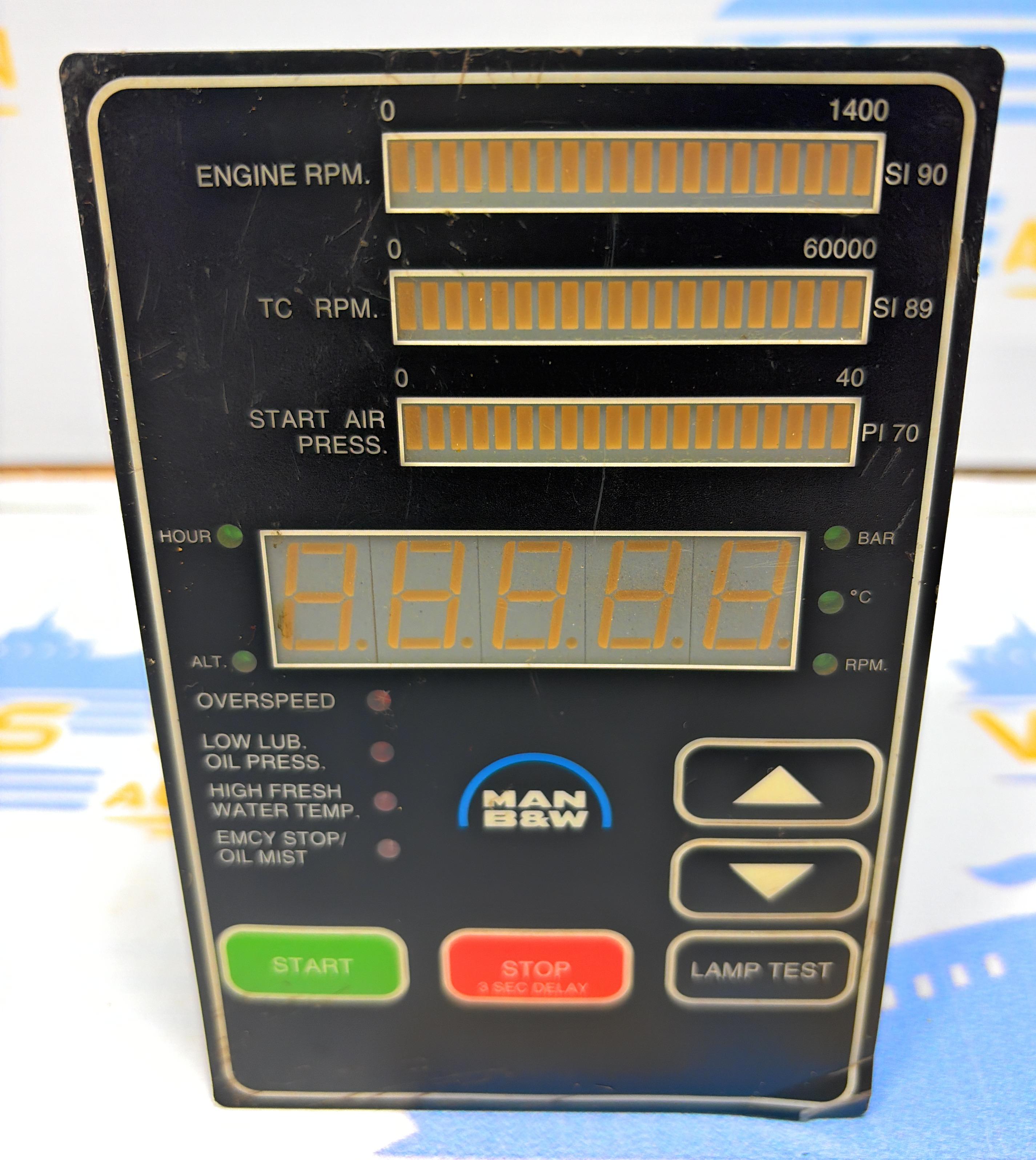 MAN B&W MODEL : 1685335-5 RPM INDICATOR MODULE SER NO : ST9938601B 02396