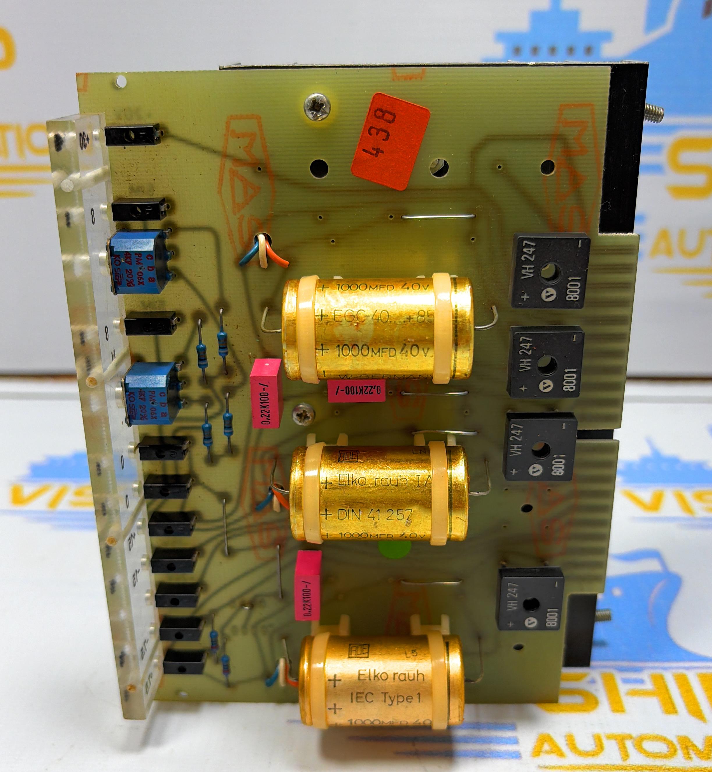 MAS 438 POWER SUPPLY CIRCUIT BOARD 