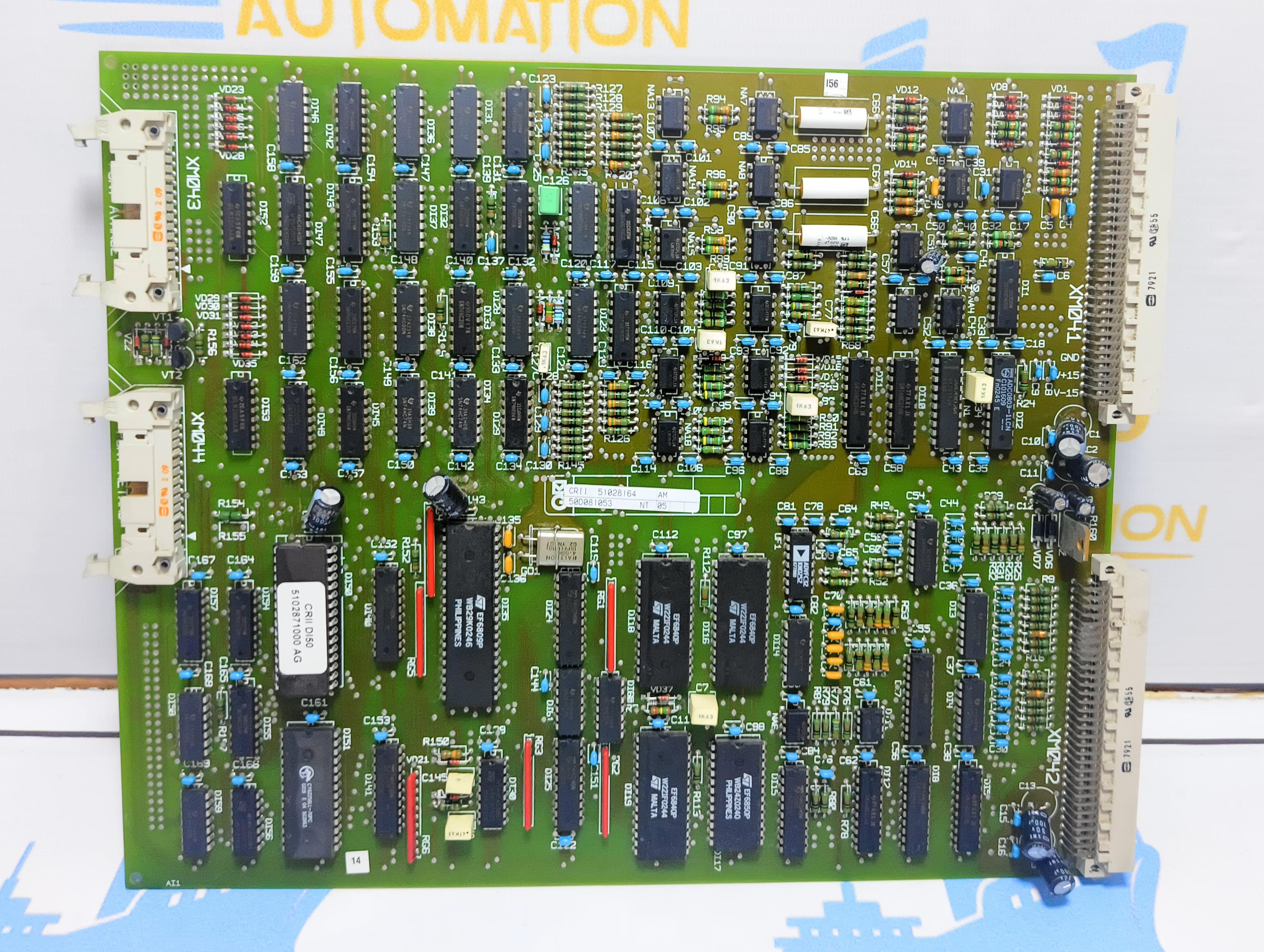 MERLIN GERIN  51028163XD-1AA PCB CARD CRII 51028164 AM 50D081053 NT 05 