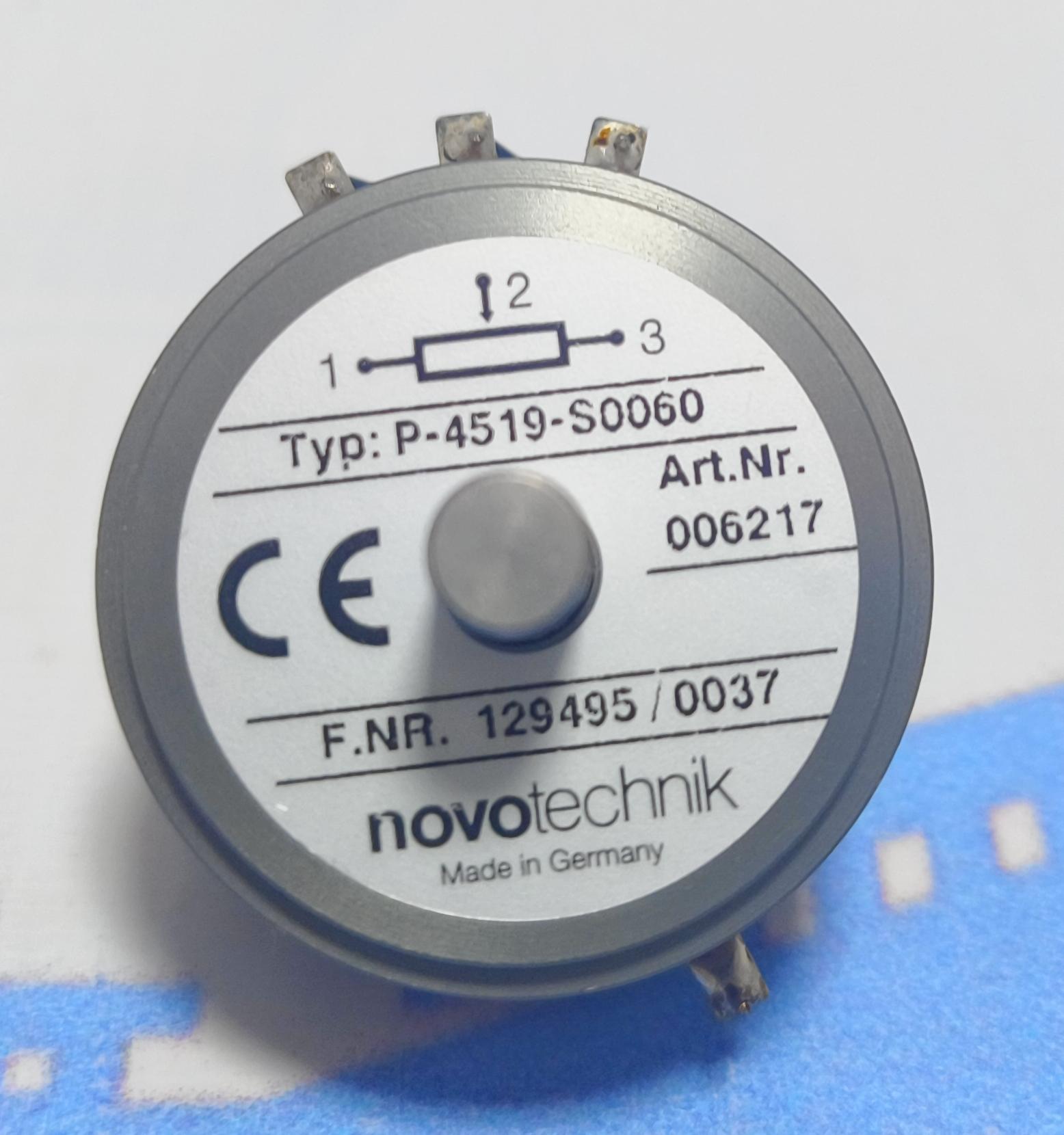 NOVOTECHNIK TYPE : P- 4519 - S0060  POTENTIOMETER ART NR: 006217 F.NR. 129495-0037