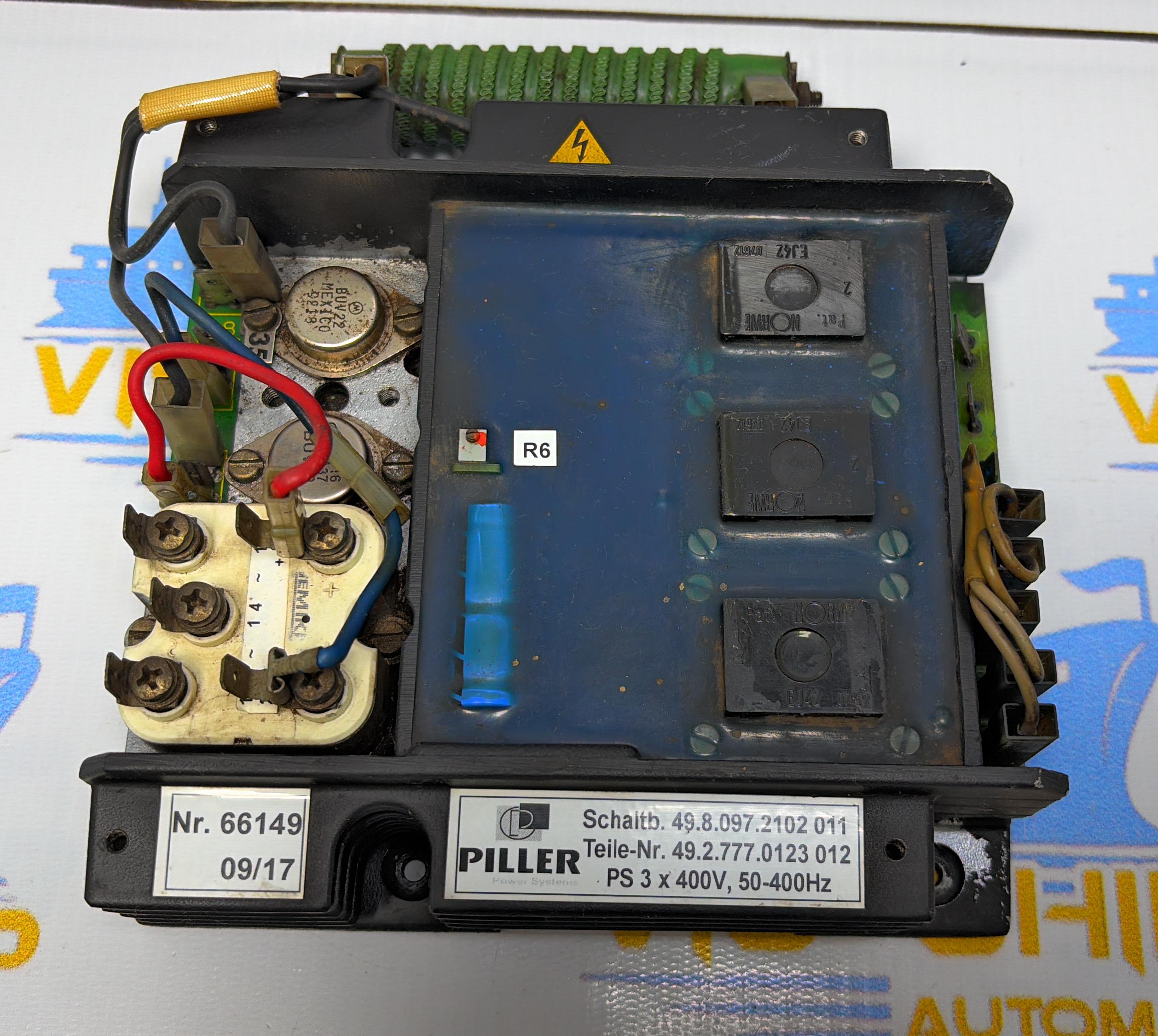 PILLER  00.4.492.0952 B  GENERATOR VOLTAGE REGULATOR . 50-400 Hz 