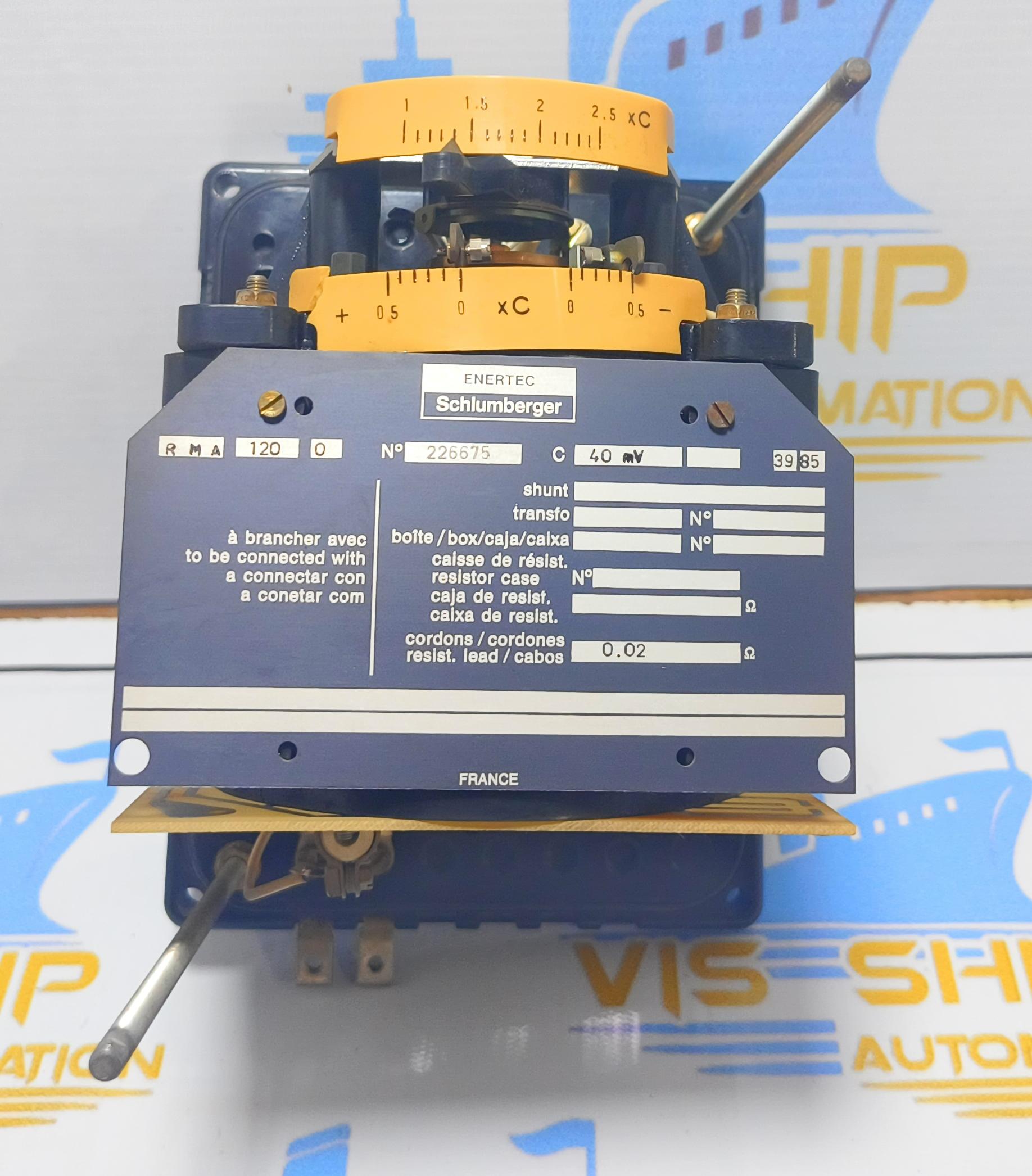 SCHLUMBERGER RMA 120 NO : 226675  Shunt Transformer Widerstand Kiste WITHOUT TOP