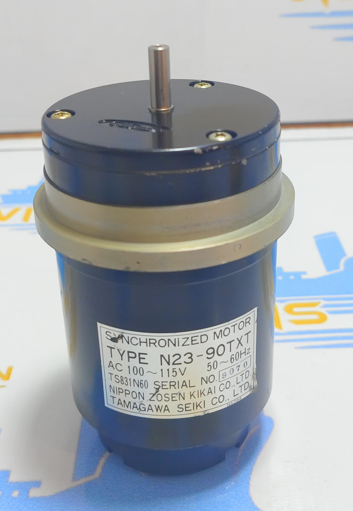 TAMAGAWA SEIKI CO.LTD SYNCHRONIZED MOTOR TYPE : N23 - 90TXT AC 100-115 V 50/60 Hz SER NO : 9070