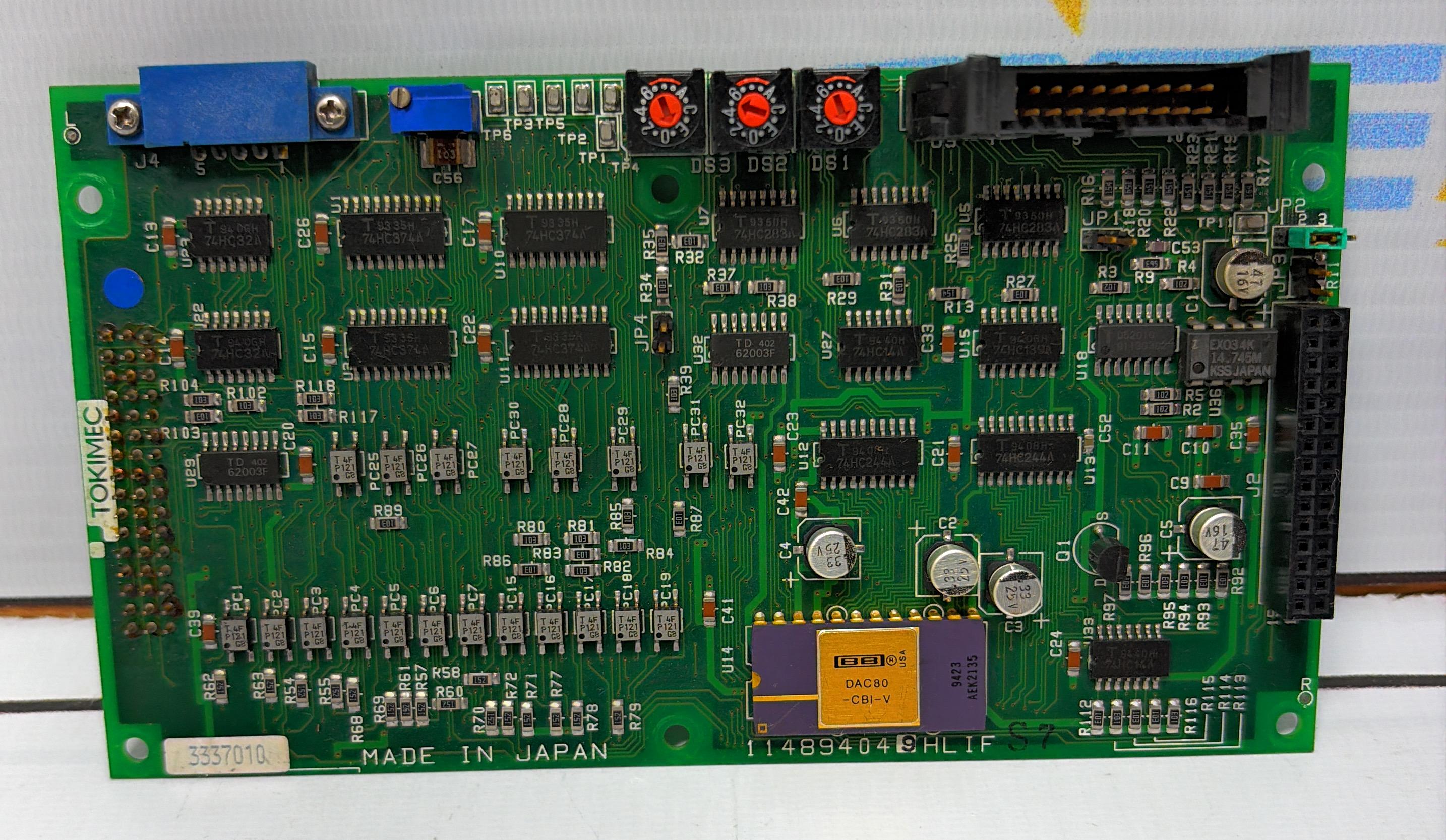 TOKIMEC  1148940409  S7 HL IF PCB  Card Japan. 3337010  