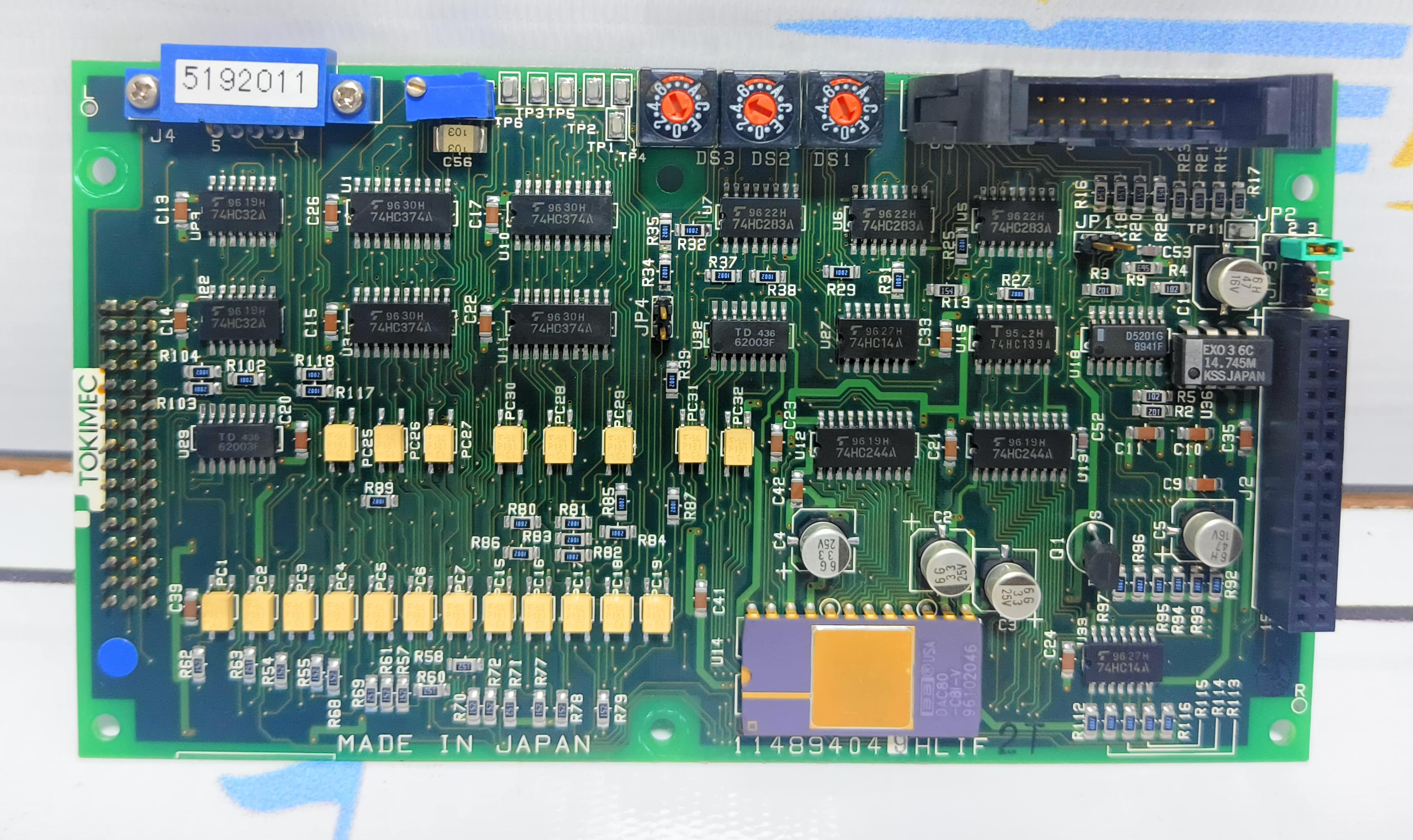 TOKIMEC HLIF-114894049 PCB CARD 114805045 NO: 5192011