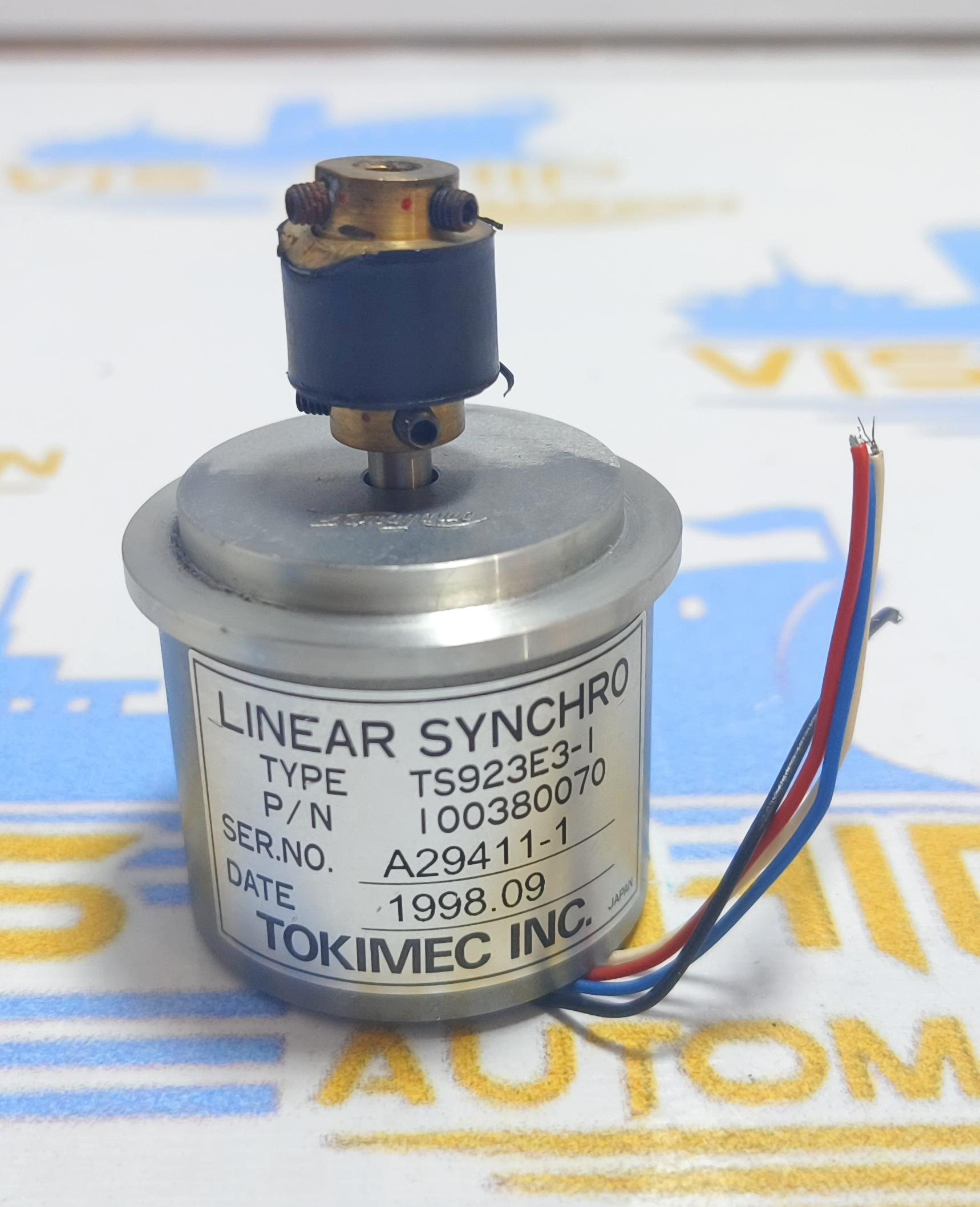 TOKIMEC INC LINEAR SYNCHRO MOTOR TYPE: TS923E3-1 P/N 100380070 SER NO: A29411-1