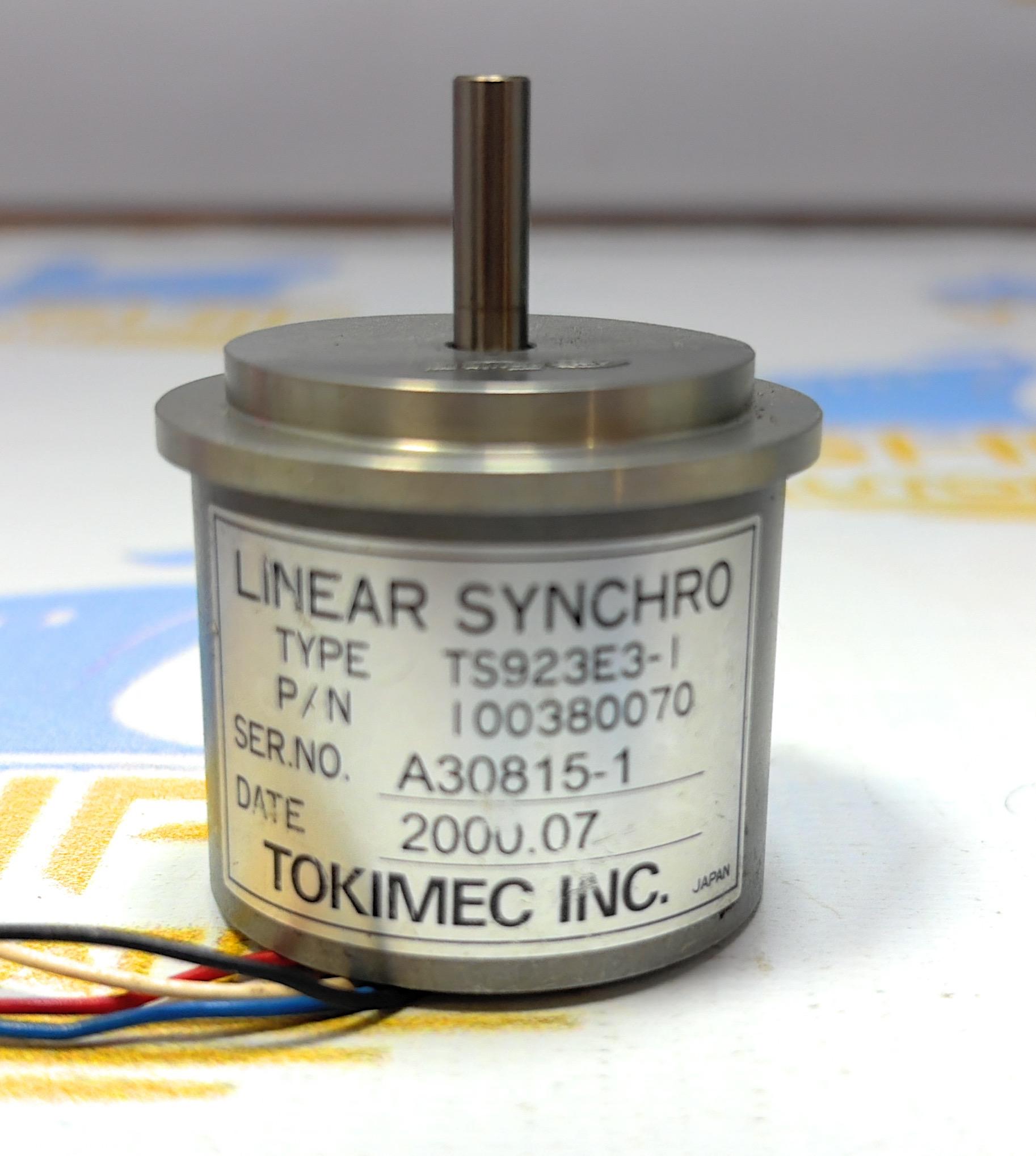 TOKIMEC INC. TS923E3-1 LINER SYNCHRO MOTOR P/N 100380070 SER NO : A30815-1 