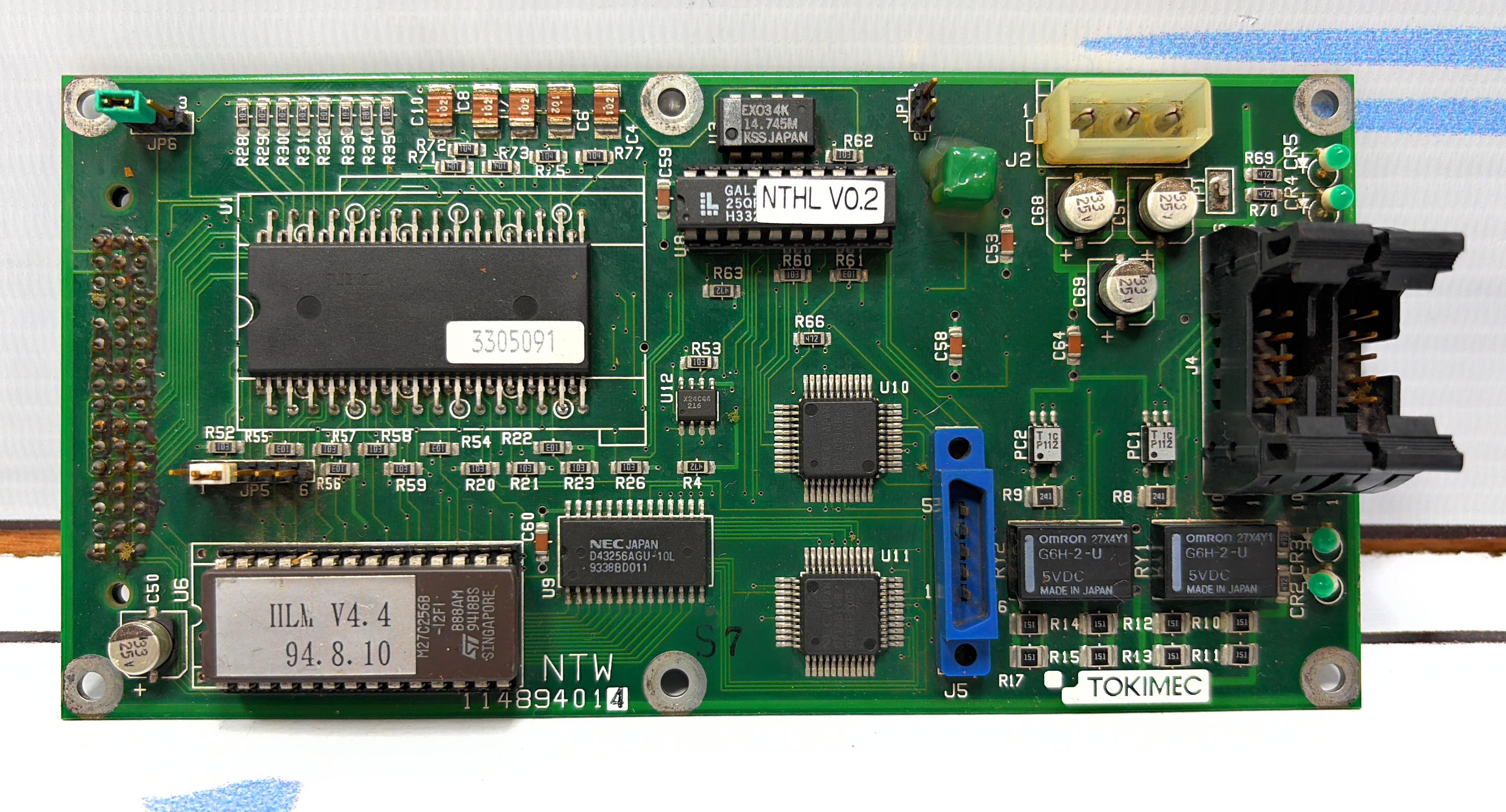 TOKIMEC  NTW 114894014 PCB CARD  NO: 114805012