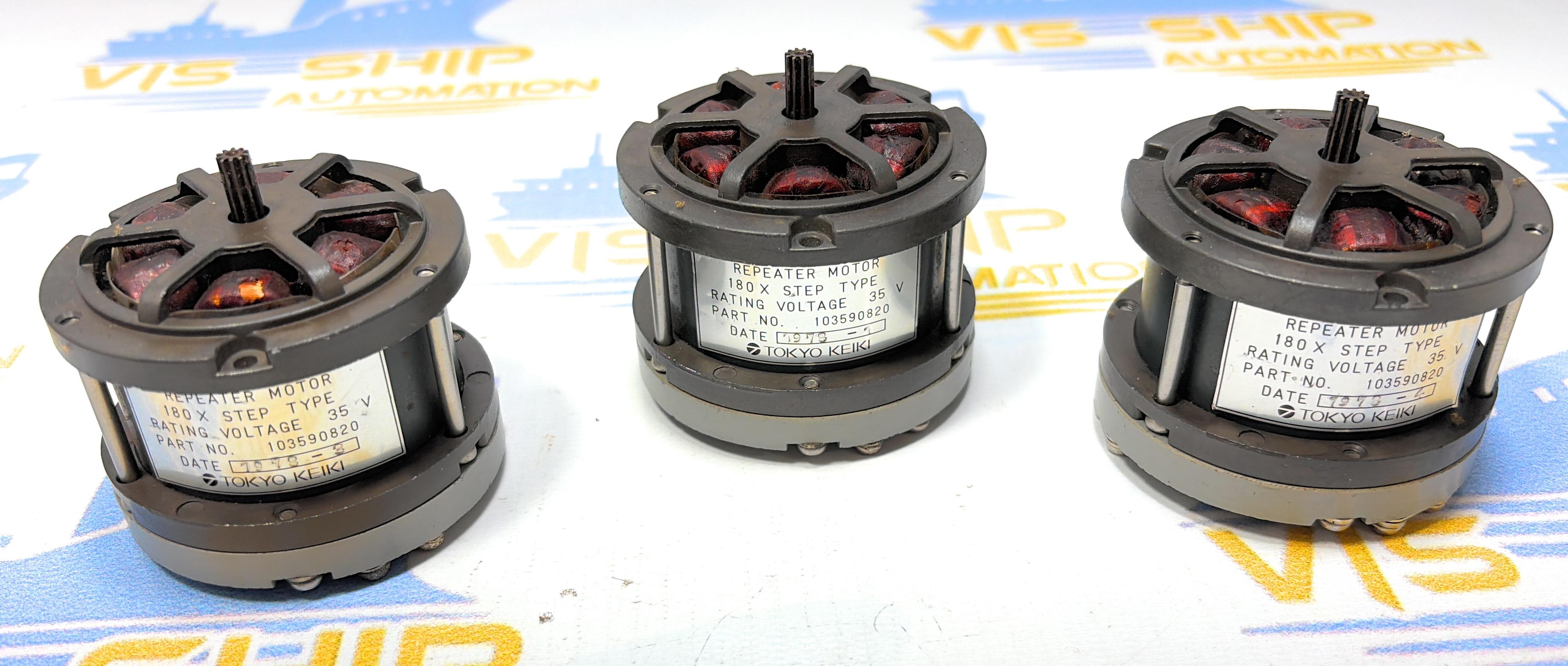 TOKYO KEIKI 180X STEP TYPE REPEATER MOTOR 35 V PART NO :  103590820  3 PCS 