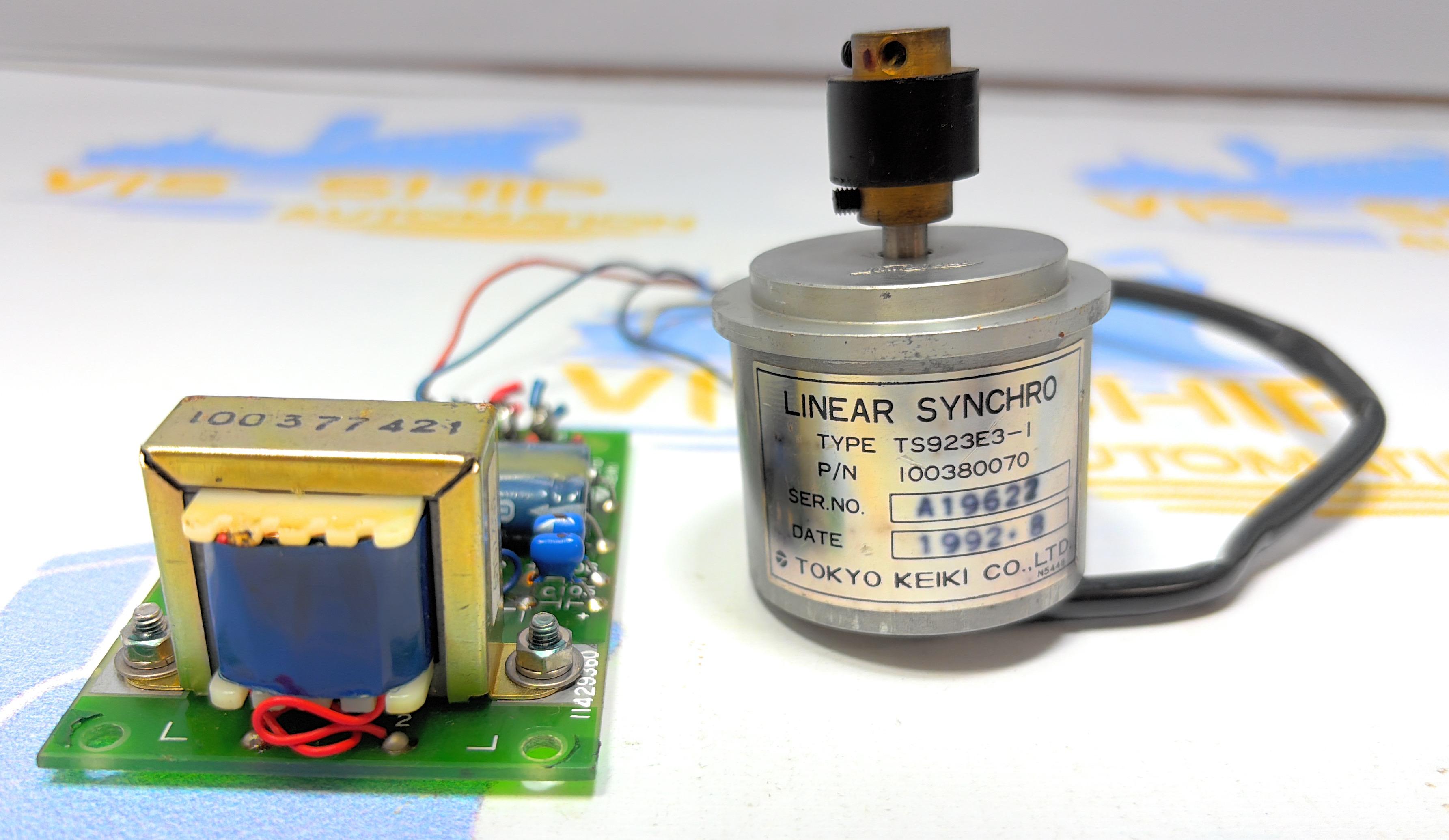 Tokyo Keiki Co. Ltd. TS923E3-1 Linear Synchro Motor with pcb card Part No. I00380070 SER NO : A19622