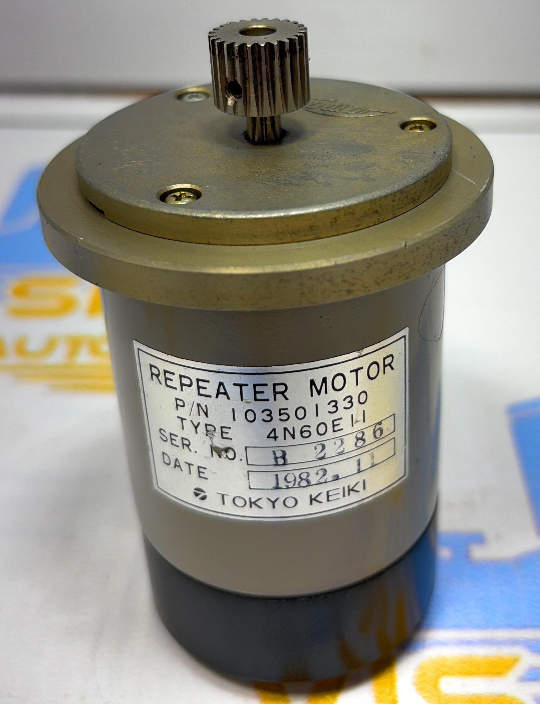 TOKYO KEIKI REPEATER MOTOR TYPE : 4N60E11 . P/N 10350 1330  Sr No : B 2286 